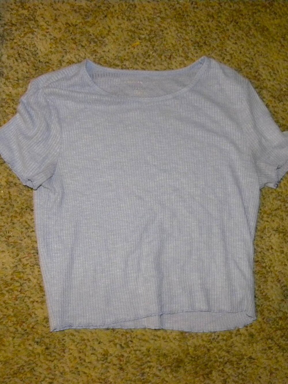 Women Size Medium - Blue Short Sleeve Shirt/Top by American Eagle
